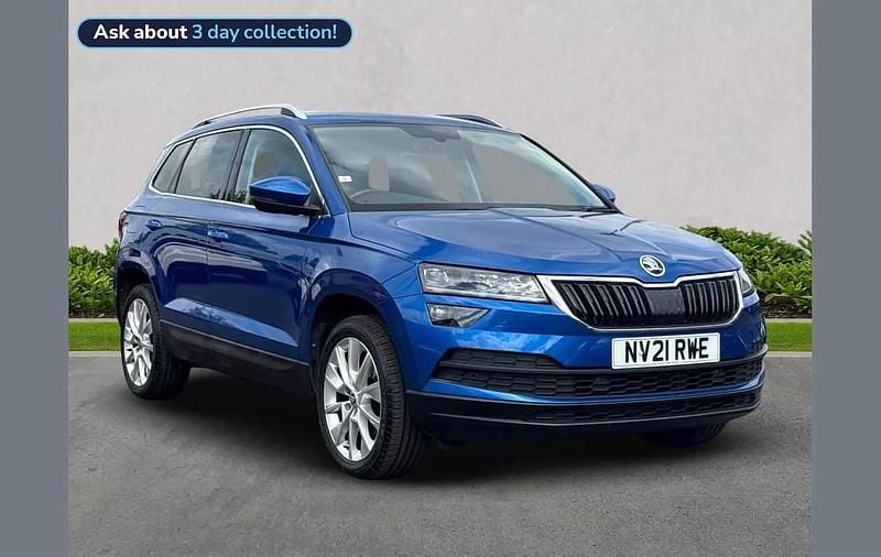 Blue Used 2021 Skoda Karoq SE L SUV | £19,656 (Fair price) - Image 1/4
