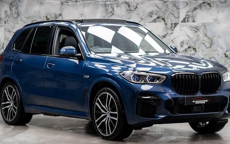 Blue Used 2021 BMW X5 M Sport SUV | £43,989 (Fair price) - Image 1/4
