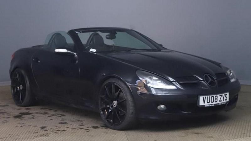 Black metallic Used 2008 Mercedes SLK200 Cabriolet | £2,995 (Fair price) - Image 1/2
