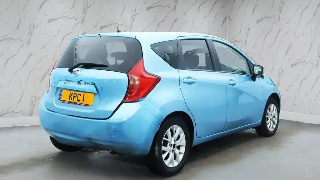 Begagnad Nissan Note Acenta 80 HK (58 kW) 2014 Blå Halvkombi