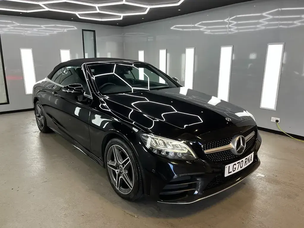 Used Mercedes C200 AMG line 2020 Black Cabriolet