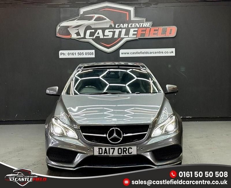 Begagnad Mercedes E220 AMG line 177 HK (130 kW) 2017 Grå Sportkupé