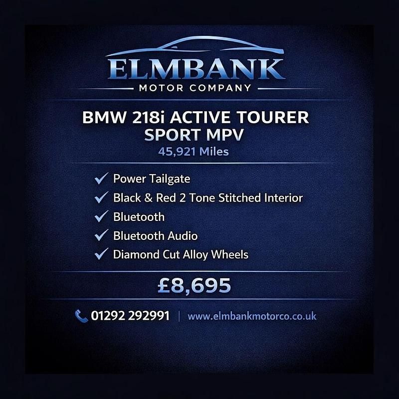 Used BMW 218 Sport Line 136 HP (100 kW) 2015 Blue MPV