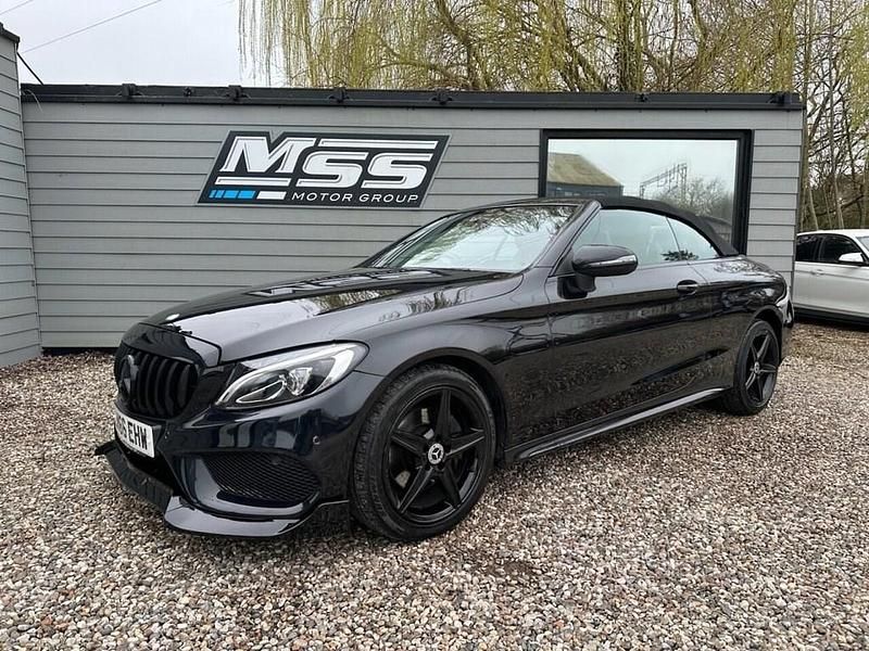 Used Mercedes C220 AMG line 2016 Black Cabriolet