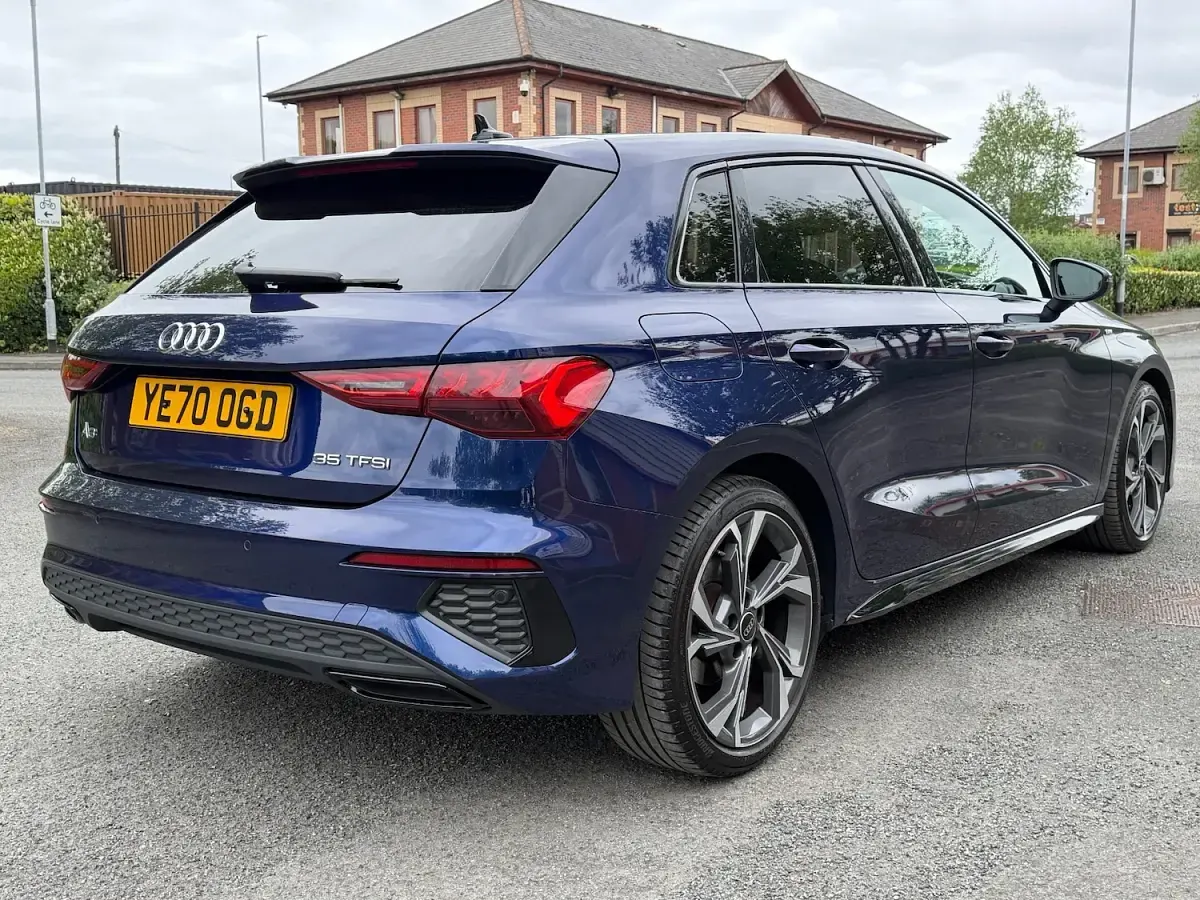 Used Audi A3 S-Line 150 HP (110 kW) 2020 Blue Sedan