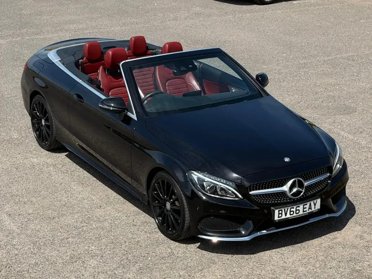 Used Mercedes C200 AMG line 2016 Black Cabriolet