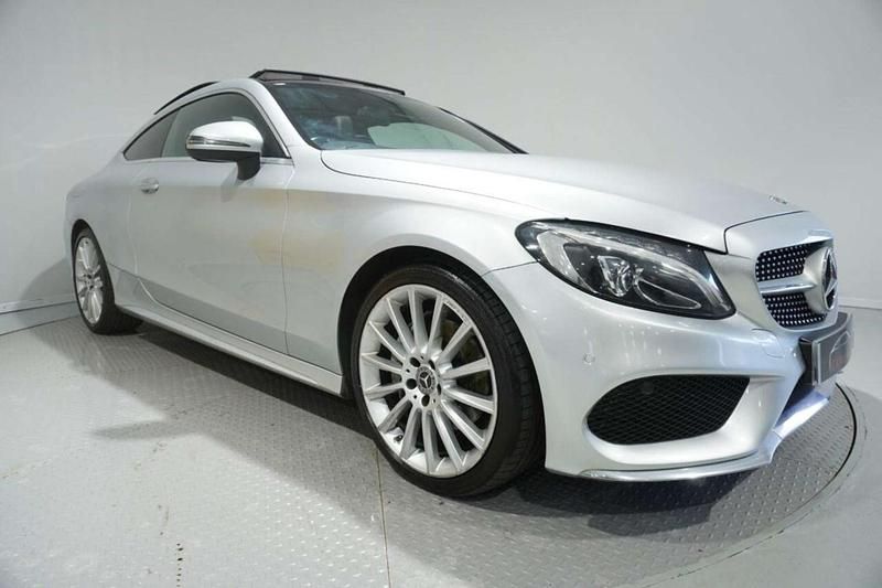 Used Mercedes C220 AMG Line Premium 170 HP (125 kW) 2017 Silver Coupe