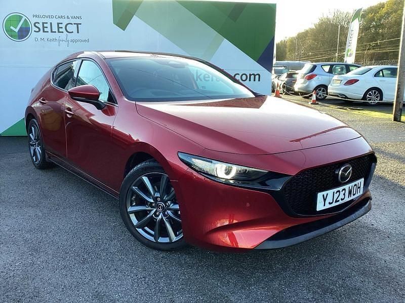 Begagnad Mazda 3 Exclusive-Line 2023 Röd Halvkombi