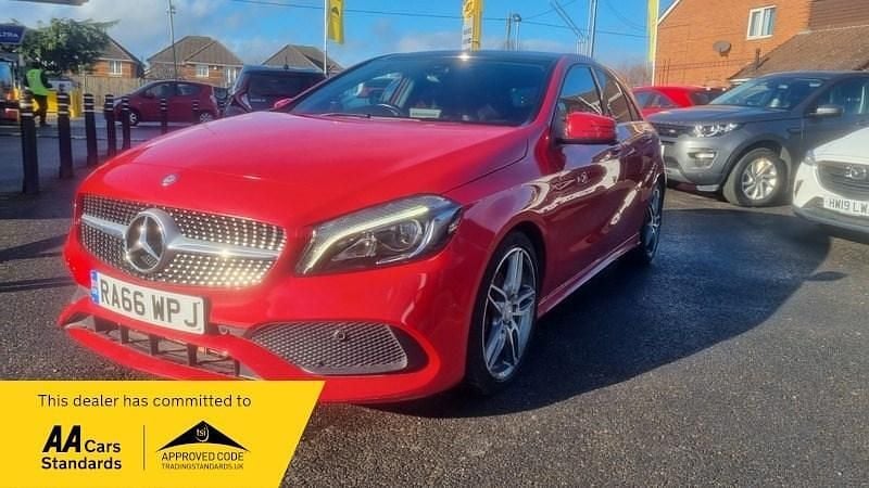 Used Mercedes A180 AMG line 109 HP (80 kW) 2017 Red Hatchback