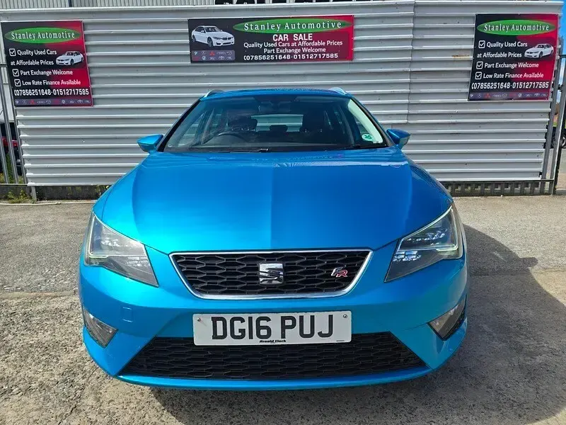 Used Seat Leon FR 125 HP (91 kW) 2016 Blue Estate