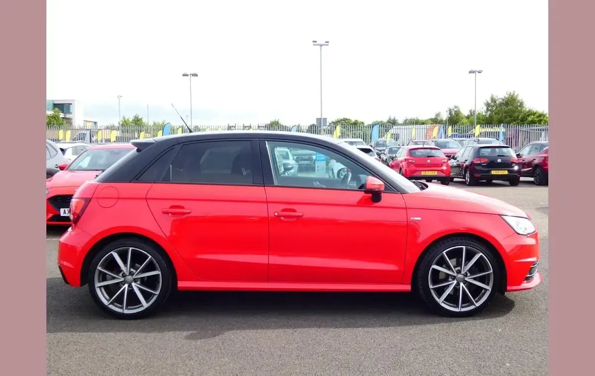 Used Audi A1 Black Edition 123 HP (90 kW) 2018 Red Hatchback