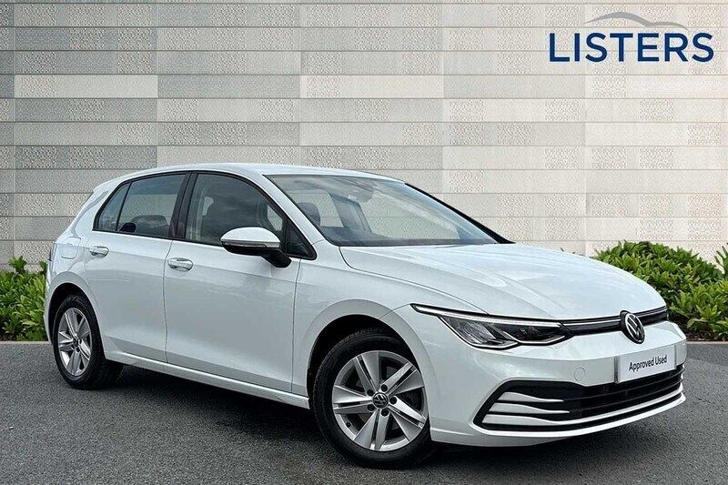 Pure white Used 2023 VW Golf VIII Life Hatchback | £19,590 (Good price) - Image 1/4