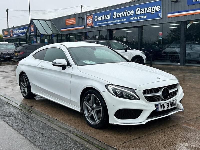 White Used 2018 Mercedes C220 AMG line Coupe | £17,495 (Fair price) - Image 1/2