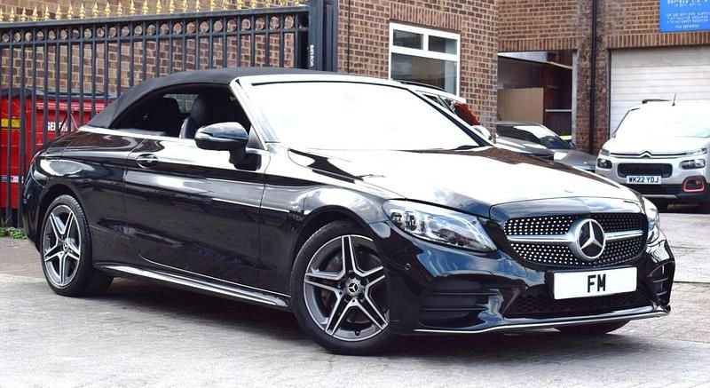 Black Used 2020 Mercedes C300 AMG Line Premium Plus Cabriolet | £19,850 (Fair price) - Image 1/3