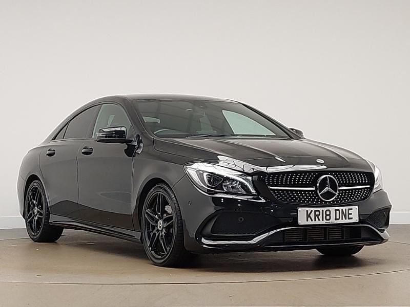 Black Used 2018 Mercedes CLA200 AMG line Sedan | £15,498 (Fair price) - Image 1/4
