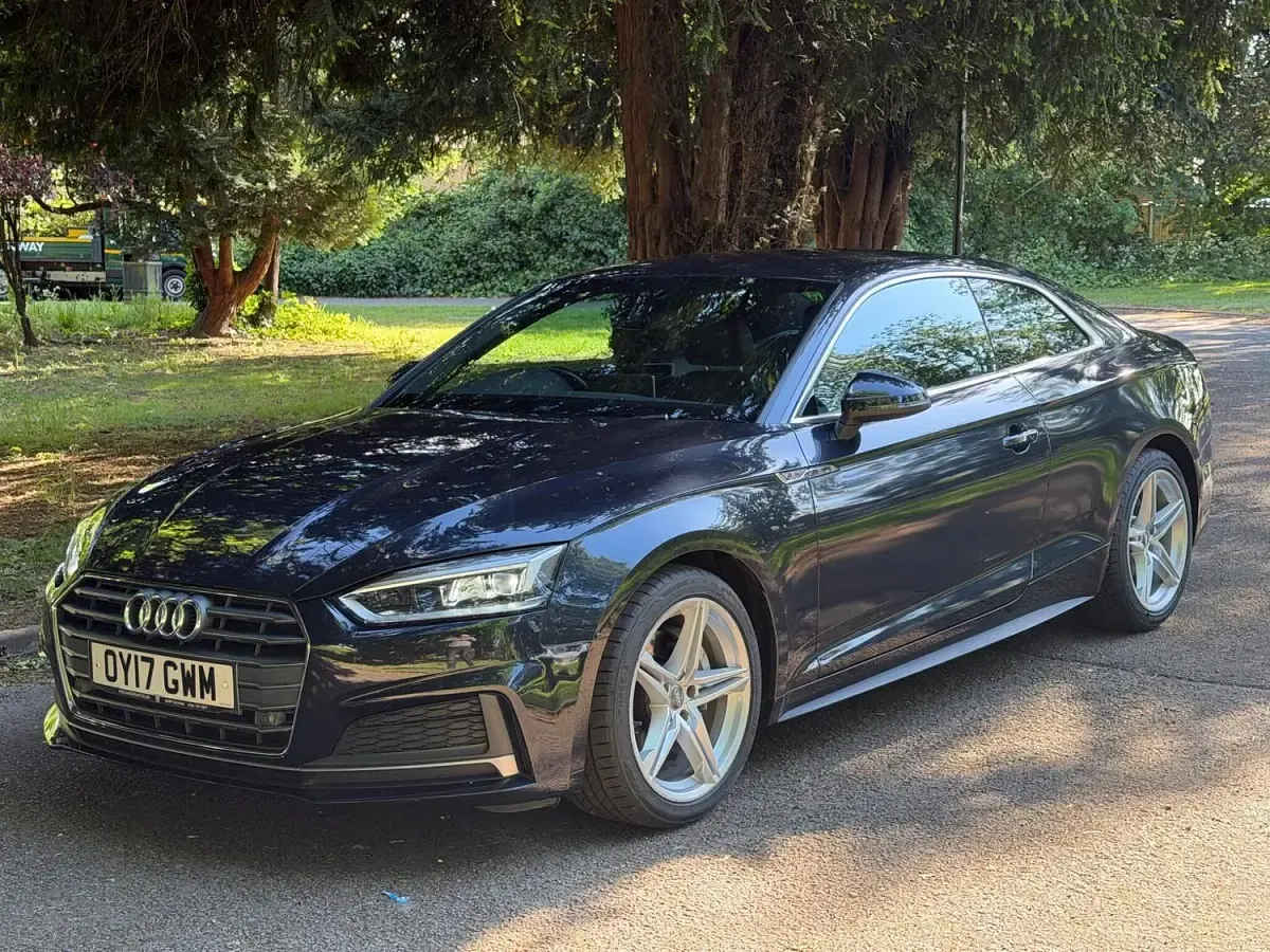 Used Audi A5 S-Line 190 HP (139 kW) 2017 Blue Coupe