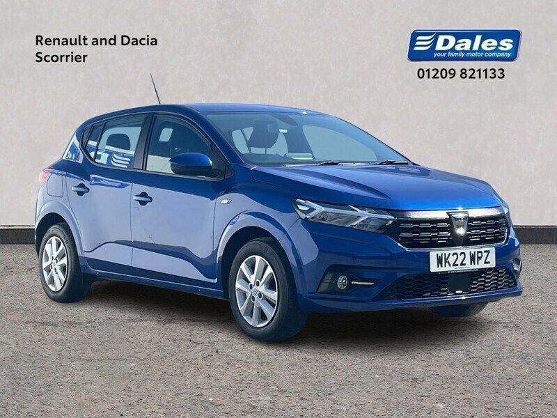 Metallic iron blue Used 2022 Dacia Sandero Comfort Hatchback | £11,750 (Fair price) - Image 1/4