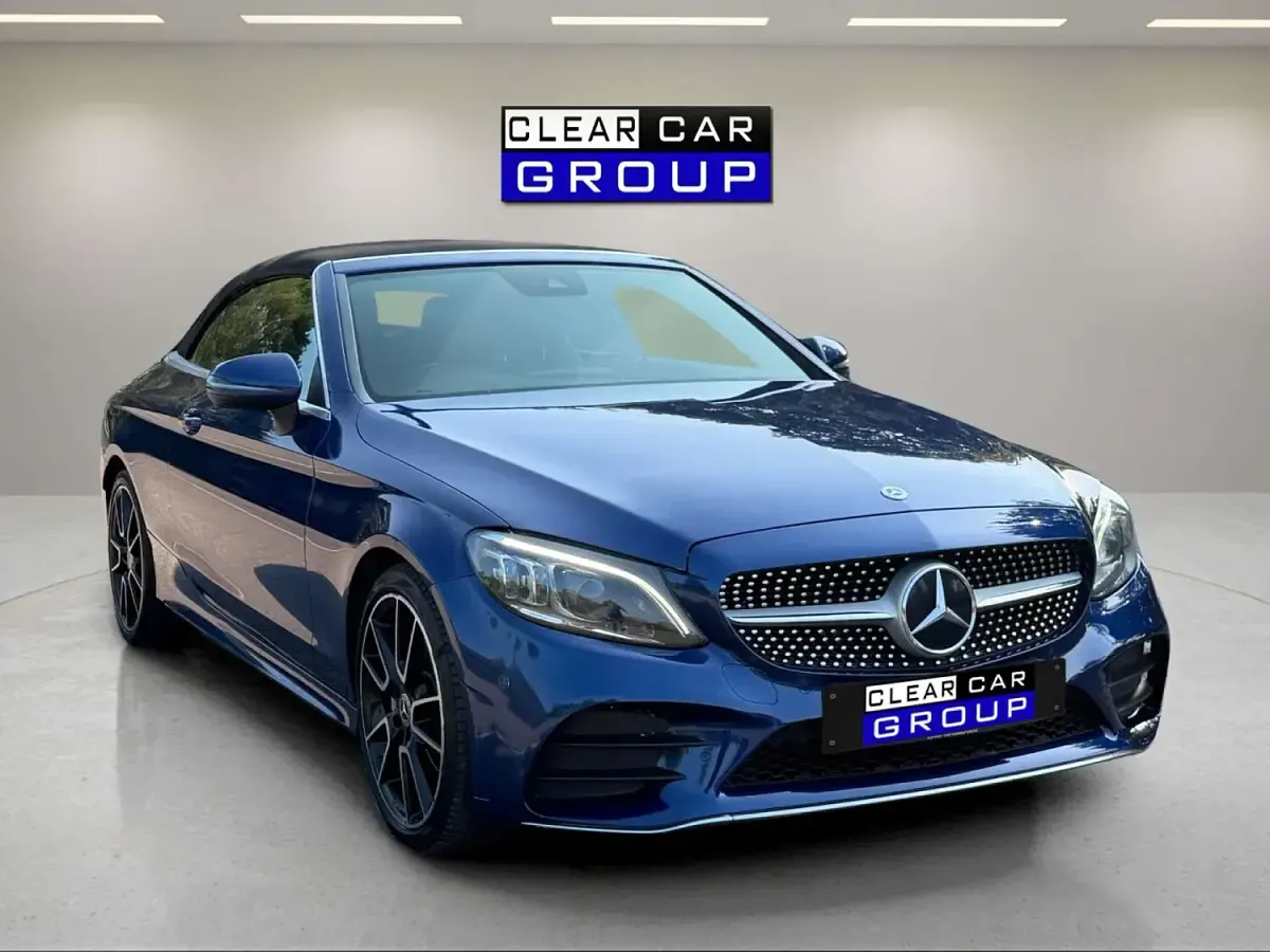 Used Mercedes C220 AMG Line Premium 194 HP (142 kW) 2019 Blue Cabriolet