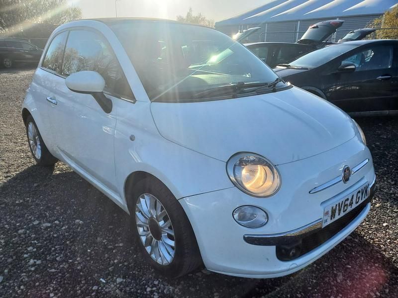 White Used 2014 Fiat 500 Lounge Cabriolet | £3,595 (Super price) - Image 1/4