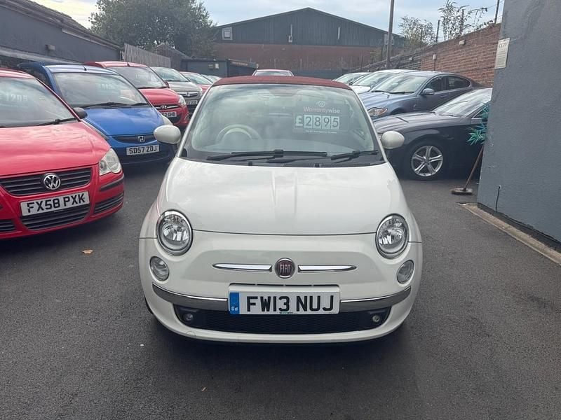 White Used 2013 Fiat 500 Lounge Cabriolet | £2,895 (Super price) - Image 1/4