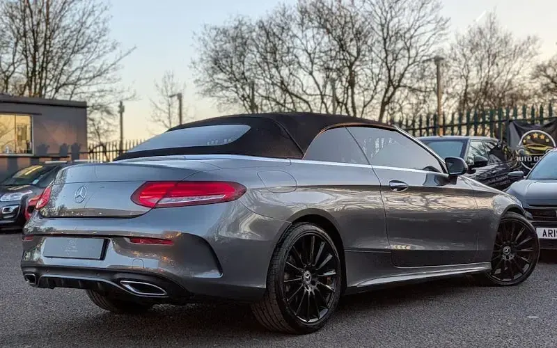 Used Mercedes C220 AMG line 170 HP (125 kW) 2017 Grey Cabriolet