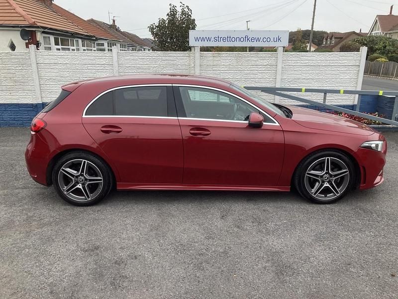 Used Mercedes A180 AMG line 136 HP (100 kW) 2021 Red Hatchback