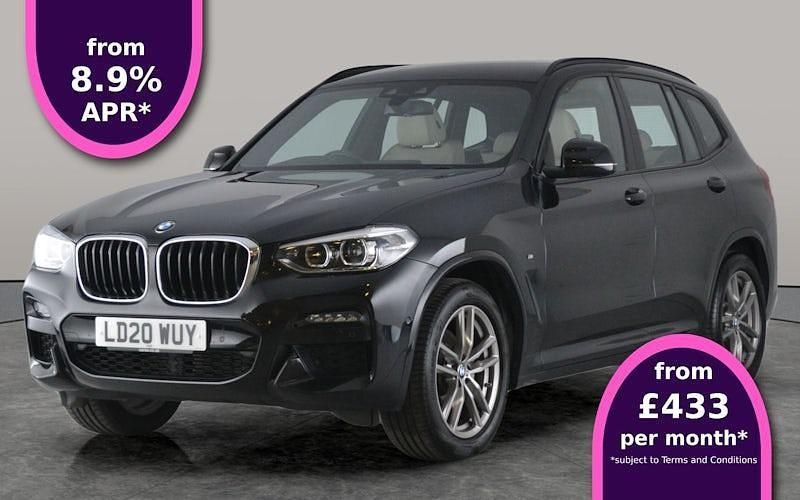 Black Used 2020 BMW X3 M Sport SUV | £27,509 (Good price) - Image 1/3