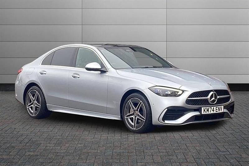 Used Mercedes C300e AMG Line Premium Plus 313 HP (230 kW) 2024 High tech silver Sedan
