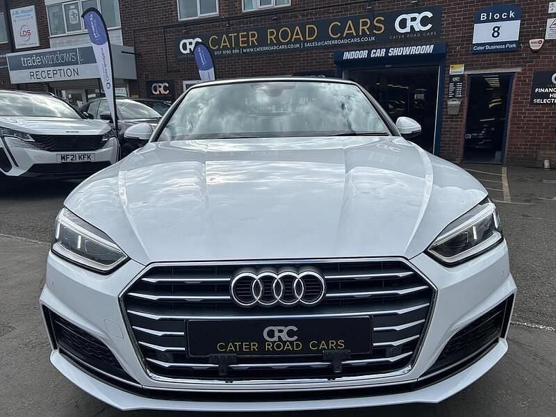 Used Audi A5 Cabriolet S-Line 190 HP (139 kW) 2018 White Cabriolet