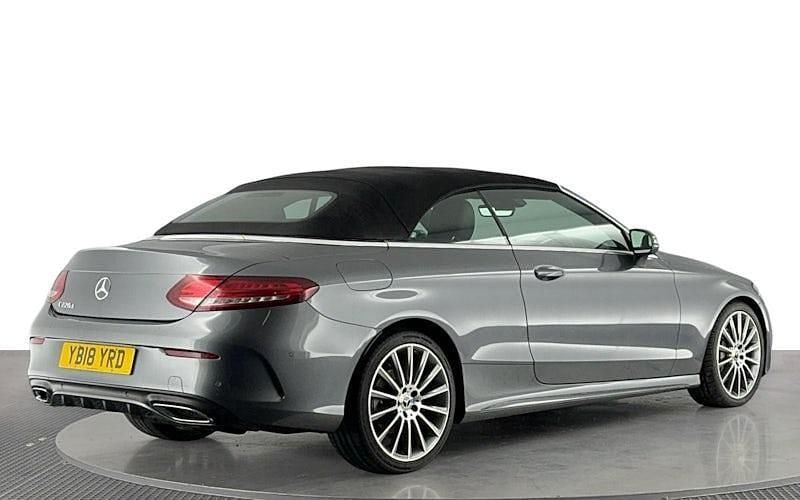 Used Mercedes C220 AMG line 170 HP (125 kW) 2018 Grey Cabriolet