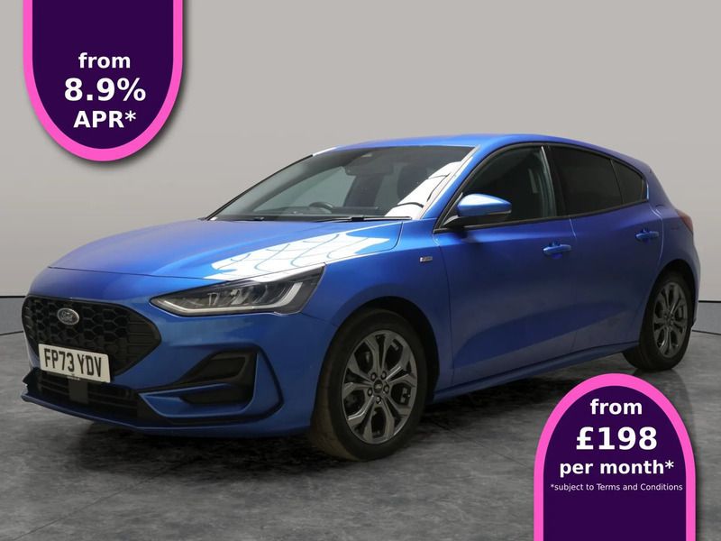 Blue Used 2023 Ford Focus ST-Line Hatchback | £14,279 (Good price) - Image 1/4