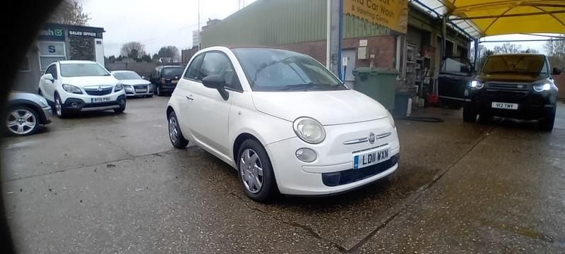 Used Fiat 500 Pop 85 HP (62 kW) 2011 White Cabriolet