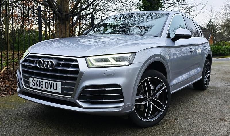 Silver Used 2018 Audi Q5 S-Line SUV | £15,490 (A bit pricey) - Image 1/4
