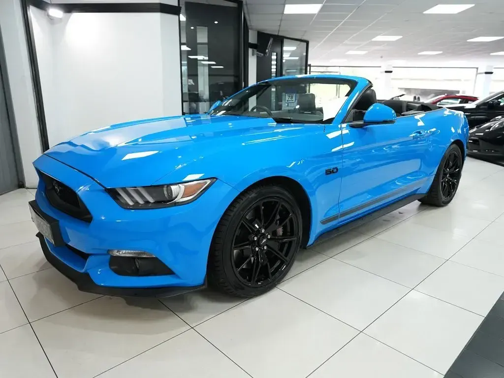 Used Ford Mustang GT Convertible 410 HP (301 kW) 2018 Blue Cabriolet