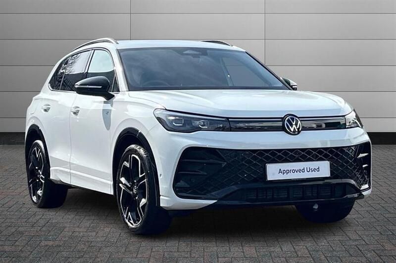 Pure white Used 2025 VW Tiguan R-line SUV | £37,495 (Expensive) - Image 1/4