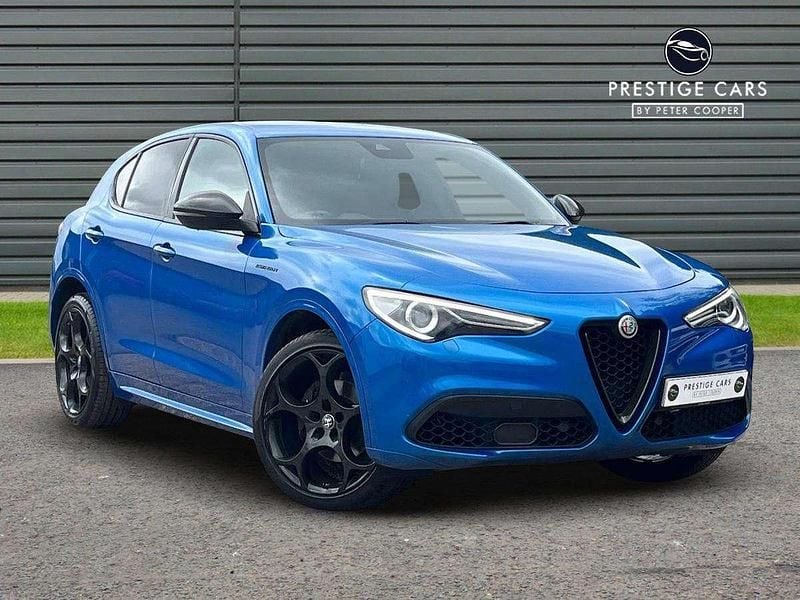 Blue Used 2022 Alfa Romeo Stelvio Estrema SUV | £27,491 (Expensive) - Image 1/4
