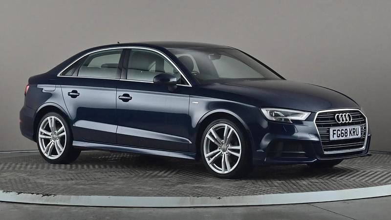 Used Audi A3 S-Line 150 HP (110 kW) 2018 Blue Sedan