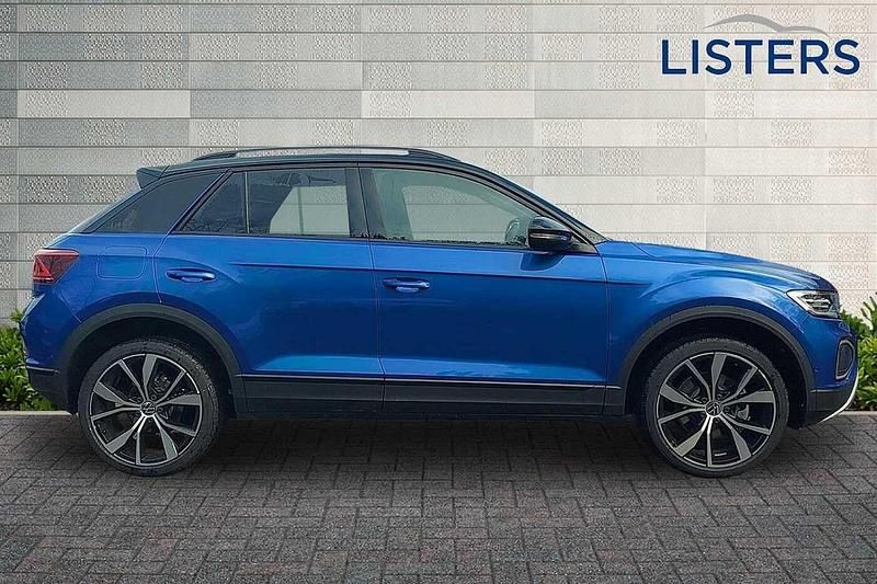 New VW T-Roc Design 2025 Ravenna blue metallic black SUV
