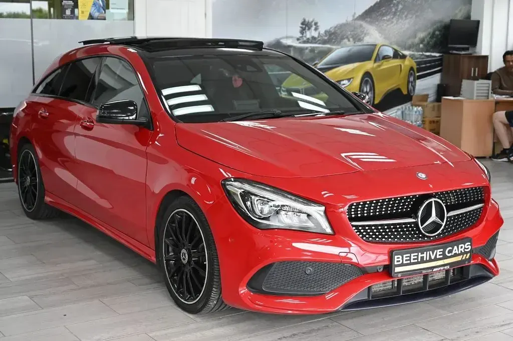 Used Mercedes CLA220 Shooting Brake AMG line 177 HP (130 kW) 2016 Red Estate