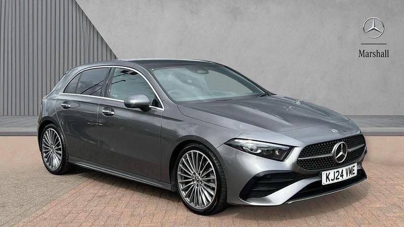 Mountain grey metallic Used 2024 Mercedes A200 AMG Line Premium Plus Hatchback | £26,980 (Expensive) - Image 1/4