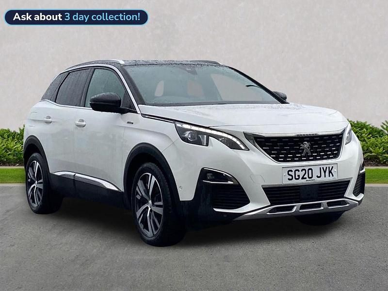 White Used 2020 Peugeot 3008 GT-line SUV | £13,521 (Fair price) - Image 1/4