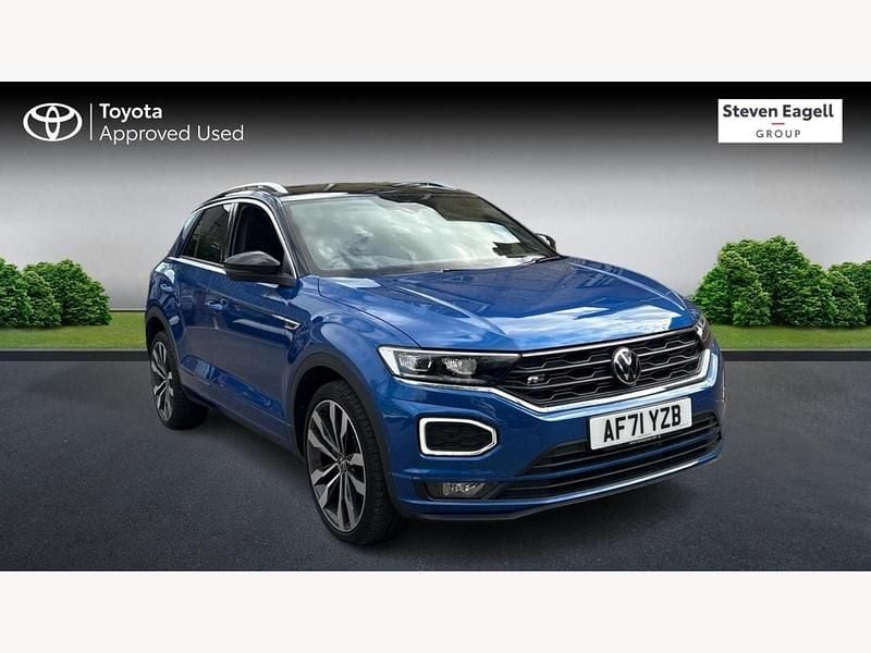 Blue Used 2021 VW T-Roc R-line SUV | £23,918 (Fair price) - Image 1/3