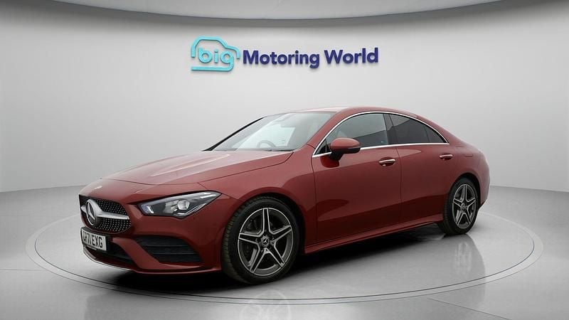 Used Mercedes CLA200 AMG line 163 HP (119 kW) 2021 Red Coupe