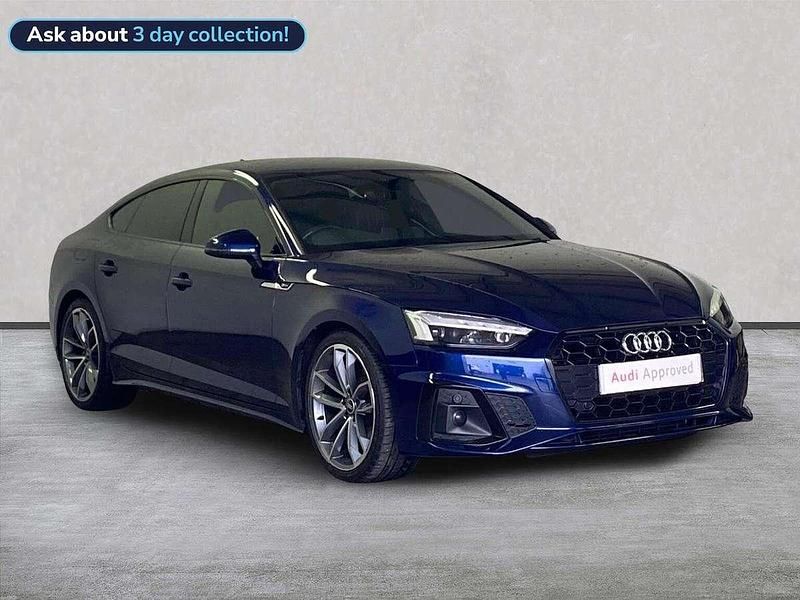 Blue Used 2021 Audi A5 Sportback S-Line Hatchback | £25,091 (Fair price) - Image 1/4