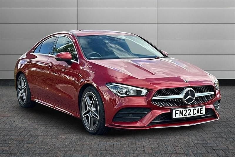 Red Used 2022 Mercedes CLA200 AMG line Sedan | £23,750 (Fair price) - Image 1/4