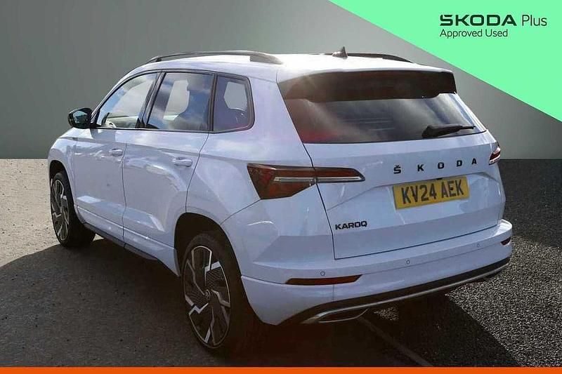 Used Skoda Karoq SportLine 110 HP (80 kW) 2024 Moon white metallic SUV