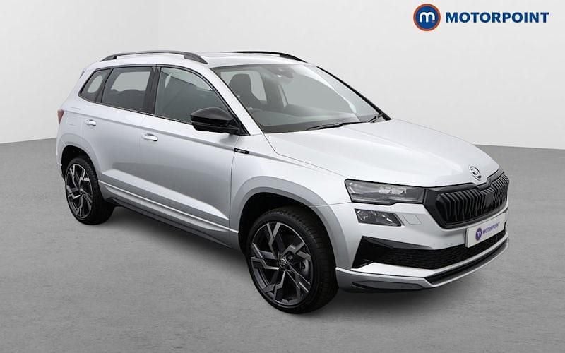 Silver New 2024 Skoda Karoq SportLine SUV | £28,199 (Good price) - Image 1/4