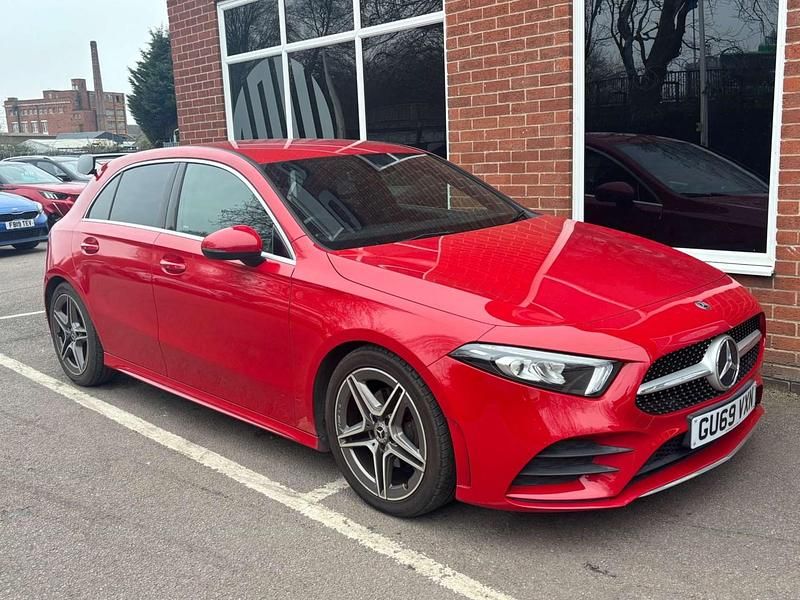 Used Mercedes A200 AMG line 163 HP (119 kW) 2019 Red Hatchback