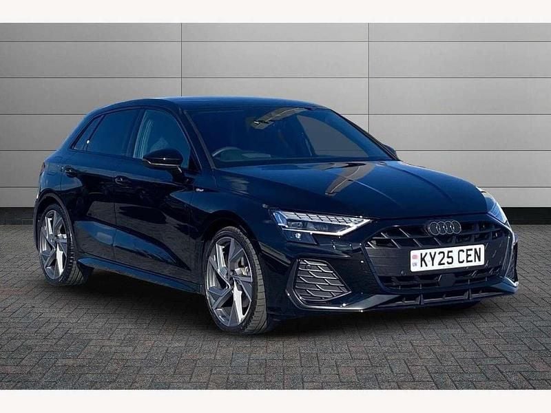 Mythos black Used 2025 Audi A3 S-Line Hatchback | £31,150 (Expensive) - Image 1/4