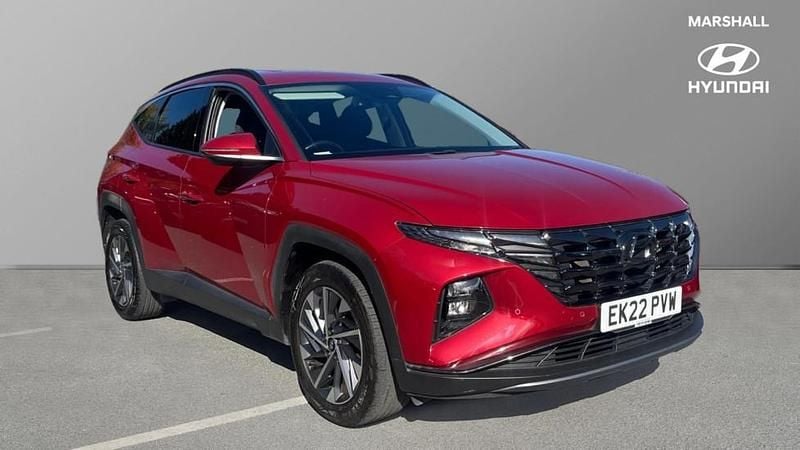 Sunset red Used 2022 Hyundai Tucson Premium SUV | £18,542 (Fair price) - Image 1/4
